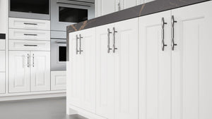 Newhaven Dove Gray ( Maple | Plain Cut [ Frameless • Satin • Painted ] - 10' X 10' Kitchen Cabinet ) | Assembled In USA