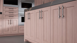 Newhaven Driftwood Cherry ( Cherry | Plain Cut [ Frameless • Satin • Stained ] - 10' X 10' Kitchen Cabinet ) | Assembled In USA