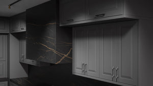 Newhaven Iron Ore ( Maple | Plain Cut [ Frameless • Satin • Painted ] - 10' X 10' Kitchen Cabinet ) | Assembled In USA