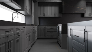 Newhaven Iron Ore ( Maple | Plain Cut [ Frameless • Satin • Painted ] - 10' X 10' Kitchen Cabinet ) | Assembled In USA