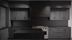 Newhaven Iron Ore ( Maple | Plain Cut [ Frameless • Satin • Painted ] - 10' X 10' Kitchen Cabinet ) | Assembled In USA