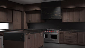 Newhaven Misty Gray ( Cherry | Plain Cut [ Frameless • Satin • Stained ] - 10' X 10' Kitchen Cabinet ) | Assembled In USA