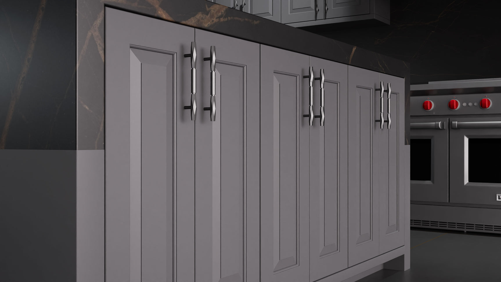 Newhaven Peppercorn ( Maple | Plain Cut [ Frameless • Satin • Painted ] - 10' X 10' Kitchen Cabinet ) | Assembled In USA