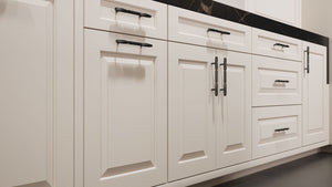 Newhaven Repose Gray ( Maple | Plain Cut [ Frameless • Satin • Painted ] - 10' X 10' Kitchen Cabinet ) | Assembled In USA