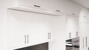 Newhaven Simply White ( Maple | Plain Cut [ Frameless • Satin • Painted ] - 10' X 10' Kitchen Cabinet ) | Assembled In USA