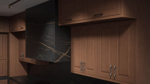 Newhaven Winter Wheat ( Cherry | Plain Cut [ Frameless • Satin • Stained ] - 10' X 10' Kitchen Cabinet ) | Assembled In USA