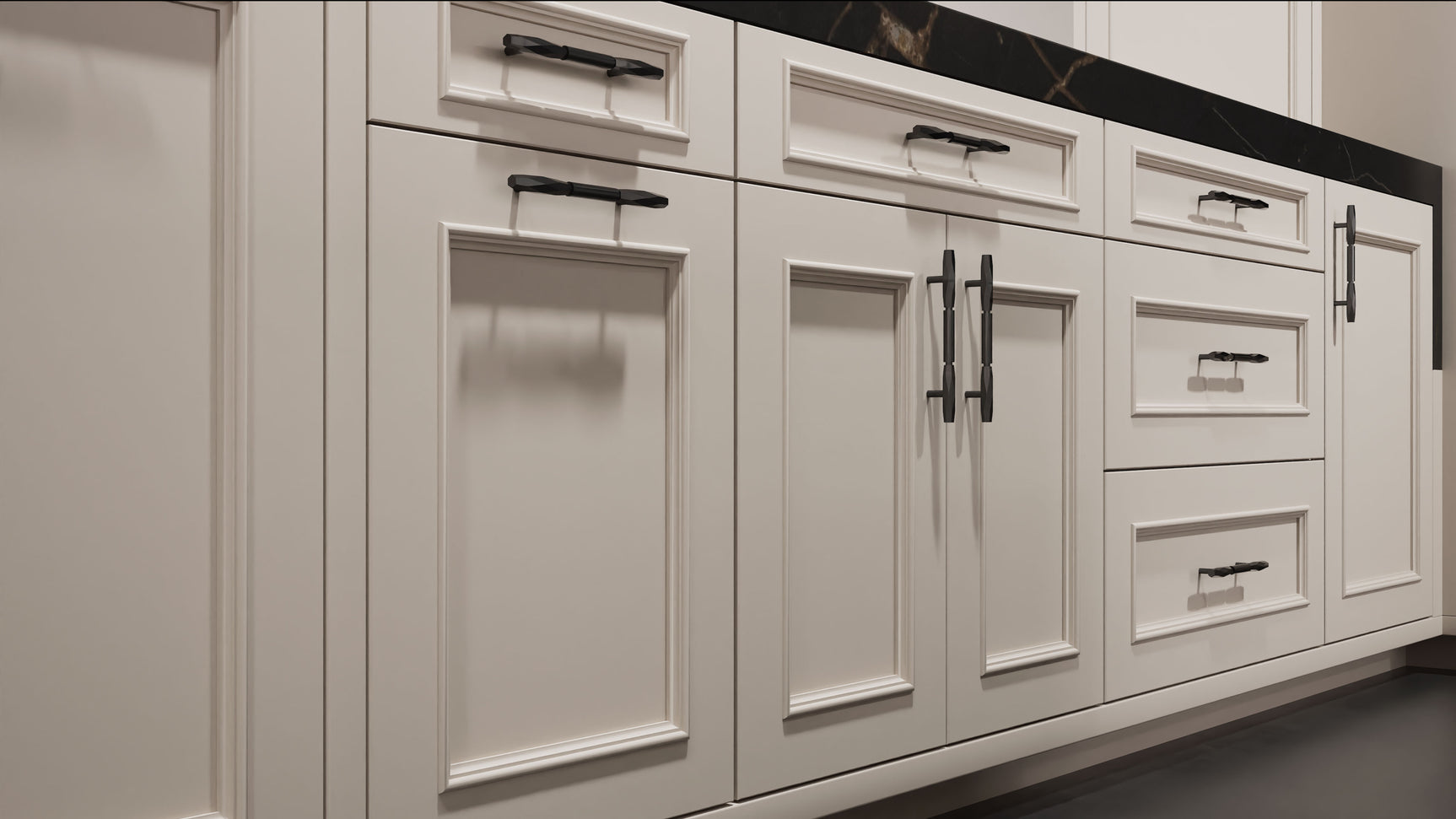 Ridgewood Anew Gray ( Maple | Plain Cut [ Frameless • Satin • Painted ] - 10' X 10' Kitchen Cabinet ) | Assembled In USA