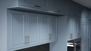 Ridgewood Blue Slate ( Maple | Plain Cut [ Frameless • Satin • Painted ] - 10' X 10' Kitchen Cabinet ) | Assembled In USA