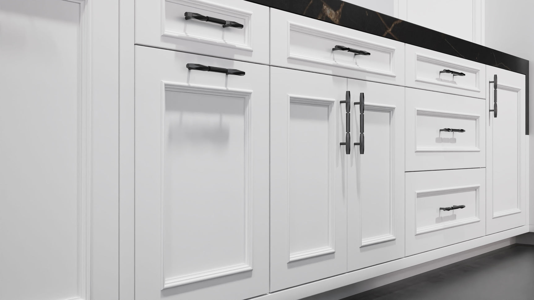 Ridgewood Bright White ( Maple | Plain Cut [ Frameless • Satin • Painted ] - 10' X 10' Kitchen Cabinet ) | Assembled In USA