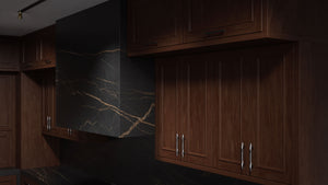 Ridgewood Cherry Cognac ( Cherry | Plain Cut [ Frameless • Satin • Stained ] - 10' X 10' Kitchen Cabinet ) | Assembled In USA