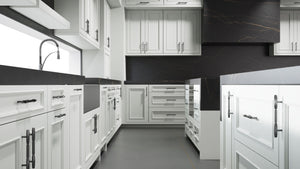 Ridgewood Dove Gray ( Maple | Plain Cut [ Frameless • Satin • Painted ] - 10' X 10' Kitchen Cabinet ) | Assembled In USA