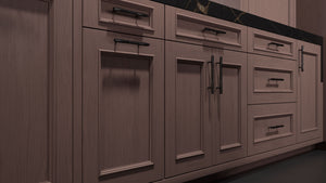 Ridgewood Driftwood Cherry ( Cherry | Plain Cut [ Frameless • Satin • Stained ] - 10' X 10' Kitchen Cabinet ) | Assembled In USA