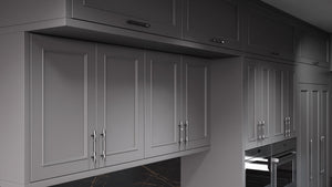 Ridgewood Iron Ore ( Maple | Plain Cut [ Frameless • Satin • Painted ] - 10' X 10' Kitchen Cabinet ) | Assembled In USA