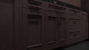 Ridgewood Misty Gray ( Cherry | Plain Cut [ Frameless • Satin • Stained ] - 10' X 10' Kitchen Cabinet ) | Assembled In USA