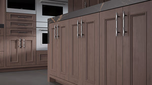 Ridgewood Misty Gray ( Cherry | Plain Cut [ Frameless • Satin • Stained ] - 10' X 10' Kitchen Cabinet ) | Assembled In USA