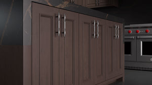 Ridgewood Misty Gray ( Cherry | Plain Cut [ Frameless • Satin • Stained ] - 10' X 10' Kitchen Cabinet ) | Assembled In USA