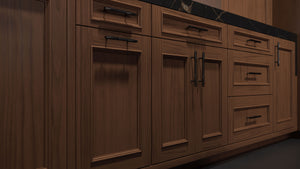 Ridgewood Natural Walnut ( Walnut | Plain Cut [ Frameless • Satin • Stained ] - 10' X 10' Kitchen Cabinet ) | Assembled In USA