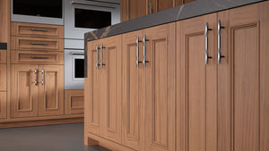 Ridgewood Natural Walnut ( Walnut | Plain Cut [ Frameless • Satin • Stained ] - 10' X 10' Kitchen Cabinet ) | Assembled In USA