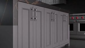 Ridgewood Peppercorn ( Maple | Plain Cut [ Frameless • Satin • Painted ] - 10' X 10' Kitchen Cabinet ) | Assembled In USA