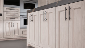 Ridgewood Pewter Cherry ( Cherry | Plain Cut [ Frameless • Satin • Stained ] - 10' X 10' Kitchen Cabinet ) | Assembled In USA