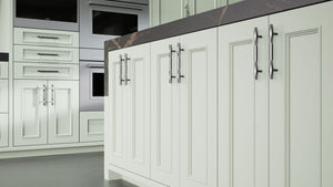 Ridgewood Sage Green ( Maple | Plain Cut [ Frameless • Satin • Painted ] - 10' X 10' Kitchen Cabinet ) | Assembled In USA