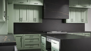 Ridgewood Sage Green ( Maple | Plain Cut [ Frameless • Satin • Painted ] - 10' X 10' Kitchen Cabinet ) | Assembled In USA