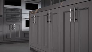 Ridgewood Simply Black ( Maple | Plain Cut [ Frameless • Satin • Painted ] - 10' X 10' Kitchen Cabinet ) | Assembled In USA