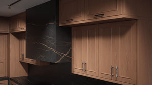 Ridgewood Washed Walnut ( Walnut | Plain Cut [ Frameless • Satin • Stained ] - 10' X 10' Kitchen Cabinet ) | Assembled In USA