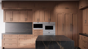 Ridgewood Washed Walnut ( Walnut | Plain Cut [ Frameless • Satin • Stained ] - 10' X 10' Kitchen Cabinet ) | Assembled In USA