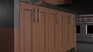 Ridgewood Winter Wheat ( Cherry | Plain Cut [ Frameless • Satin • Stained ] - 10' X 10' Kitchen Cabinet ) | Assembled In USA