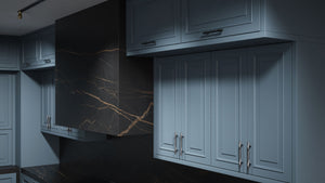 Wellington Blue Slate ( Maple | Plain Cut [ Frameless • Satin • Painted ] - 10' X 10' Kitchen Cabinet ) | Assembled In USA