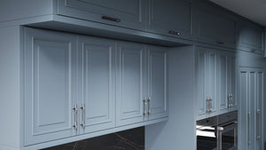 Wellington Blue Slate ( Maple | Plain Cut [ Frameless • Satin • Painted ] - 10' X 10' Kitchen Cabinet ) | Assembled In USA