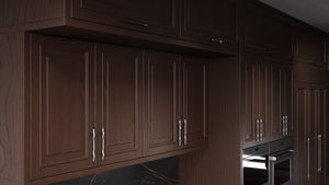 Wellington Cherry Black Walnut ( Cherry | Plain Cut [ Frameless • Satin • Stained ] - 10' X 10' Kitchen Cabinet ) | Assembled In USA