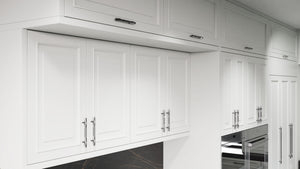 Wellington Dove Gray ( Maple | Plain Cut [ Frameless • Satin • Painted ] - 10' X 10' Kitchen Cabinet ) | Assembled In USA