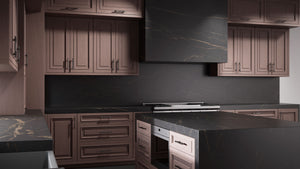 Wellington Driftwood Cherry ( Cherry | Plain Cut [ Frameless • Satin • Stained ] - 10' X 10' Kitchen Cabinet ) | Assembled In USA