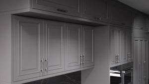 Wellington Iron Ore ( Maple | Plain Cut [ Frameless • Satin • Painted ] - 10' X 10' Kitchen Cabinet ) | Assembled In USA