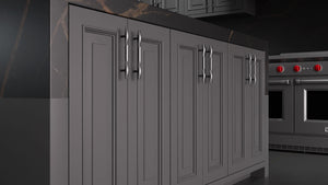 Wellington Iron Ore ( Maple | Plain Cut [ Frameless • Satin • Painted ] - 10' X 10' Kitchen Cabinet ) | Assembled In USA