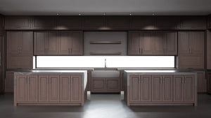 Wellington Misty Gray ( Cherry | Plain Cut [ Frameless • Satin • Stained ] - 10' X 10' Kitchen Cabinet ) | Assembled In USA