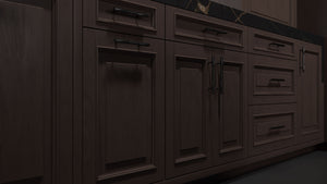 Wellington Misty Gray ( Cherry | Plain Cut [ Frameless • Satin • Stained ] - 10' X 10' Kitchen Cabinet ) | Assembled In USA