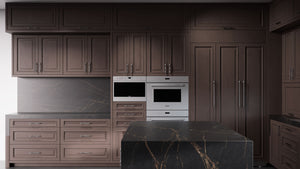 Wellington Misty Gray ( Cherry | Plain Cut [ Frameless • Satin • Stained ] - 10' X 10' Kitchen Cabinet ) | Assembled In USA