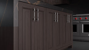 Wellington Onyx Cherry ( Cherry | Plain Cut [ Frameless • Satin • Stained ] - 10' X 10' Kitchen Cabinet ) | Assembled In USA