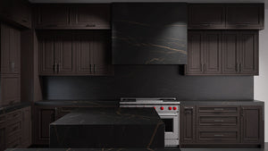 Wellington Onyx Cherry ( Cherry | Plain Cut [ Frameless • Satin • Stained ] - 10' X 10' Kitchen Cabinet ) | Assembled In USA