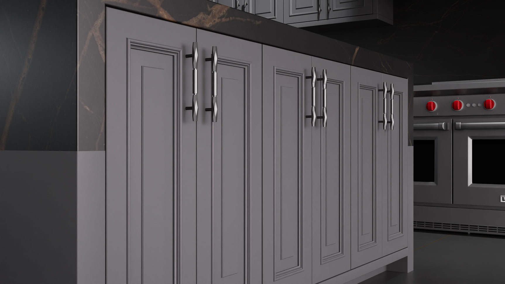 Wellington Peppercorn ( Maple | Plain Cut [ Frameless • Satin • Painted ] - 10' X 10' Kitchen Cabinet ) | Assembled In USA