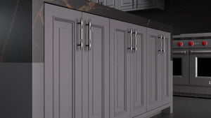 Wellington Peppercorn ( Maple | Plain Cut [ Frameless • Satin • Painted ] - 10' X 10' Kitchen Cabinet ) | Assembled In USA