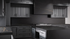 Wellington Peppercorn ( Maple | Plain Cut [ Frameless • Satin • Painted ] - 10' X 10' Kitchen Cabinet ) | Assembled In USA