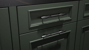 Wellington Pewter Green ( Maple | Plain Cut [ Frameless • Satin • Painted ] - 10' X 10' Kitchen Cabinet ) | Assembled In USA