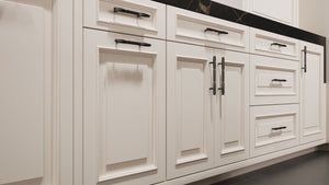 Wellington Repose Gray ( Maple | Plain Cut [ Frameless • Satin • Painted ] - 10' X 10' Kitchen Cabinet ) | Assembled In USA