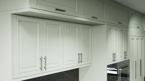 Wellington Sage Green ( Maple | Plain Cut [ Frameless • Satin • Painted ] - 10' X 10' Kitchen Cabinet ) | Assembled In USA