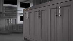 Wellington Simply Black ( Maple | Plain Cut [ Frameless • Satin • Painted ] - 10' X 10' Kitchen Cabinet ) | Assembled In USA