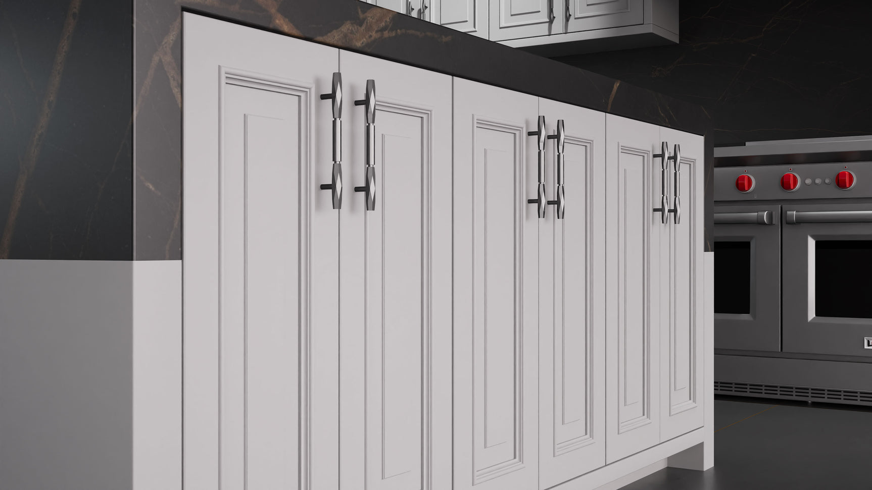 Wellington Simply Gray ( Maple | Plain Cut [ Frameless • Satin • Painted ] - 10' X 10' Kitchen Cabinet ) | Assembled In USA